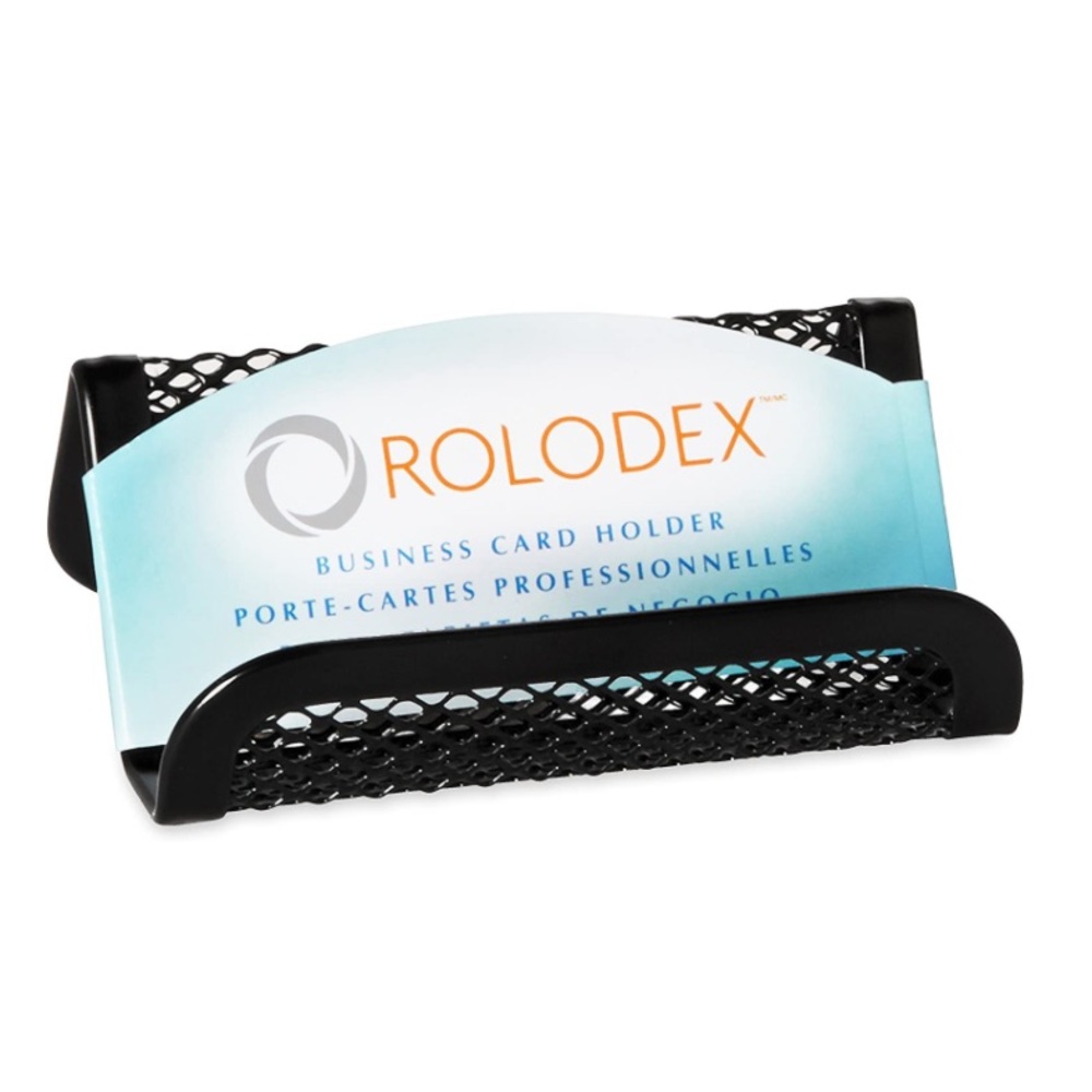 Rolodex Mesh Business Card Holder, Black